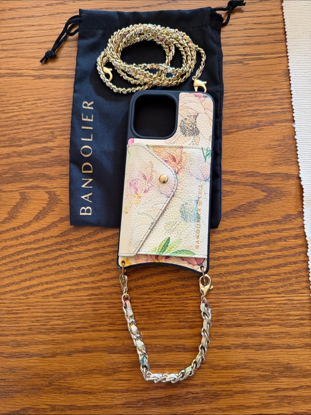Bandolier Ceci Floral Leather Crossbody Phone Case - fits iPhone 14 Pro Max